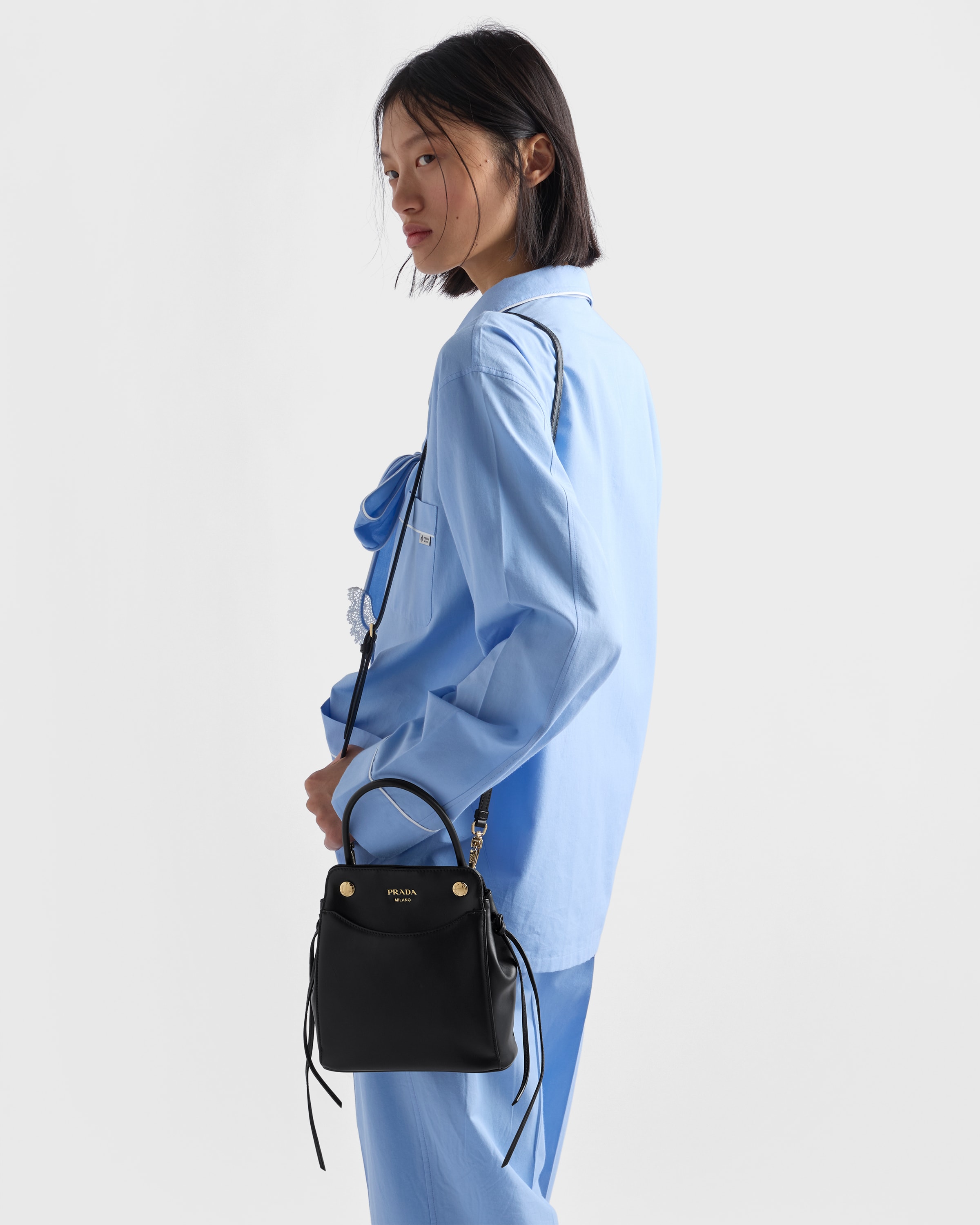 Black Prada Carry mini leather handbag | PRADA - United States