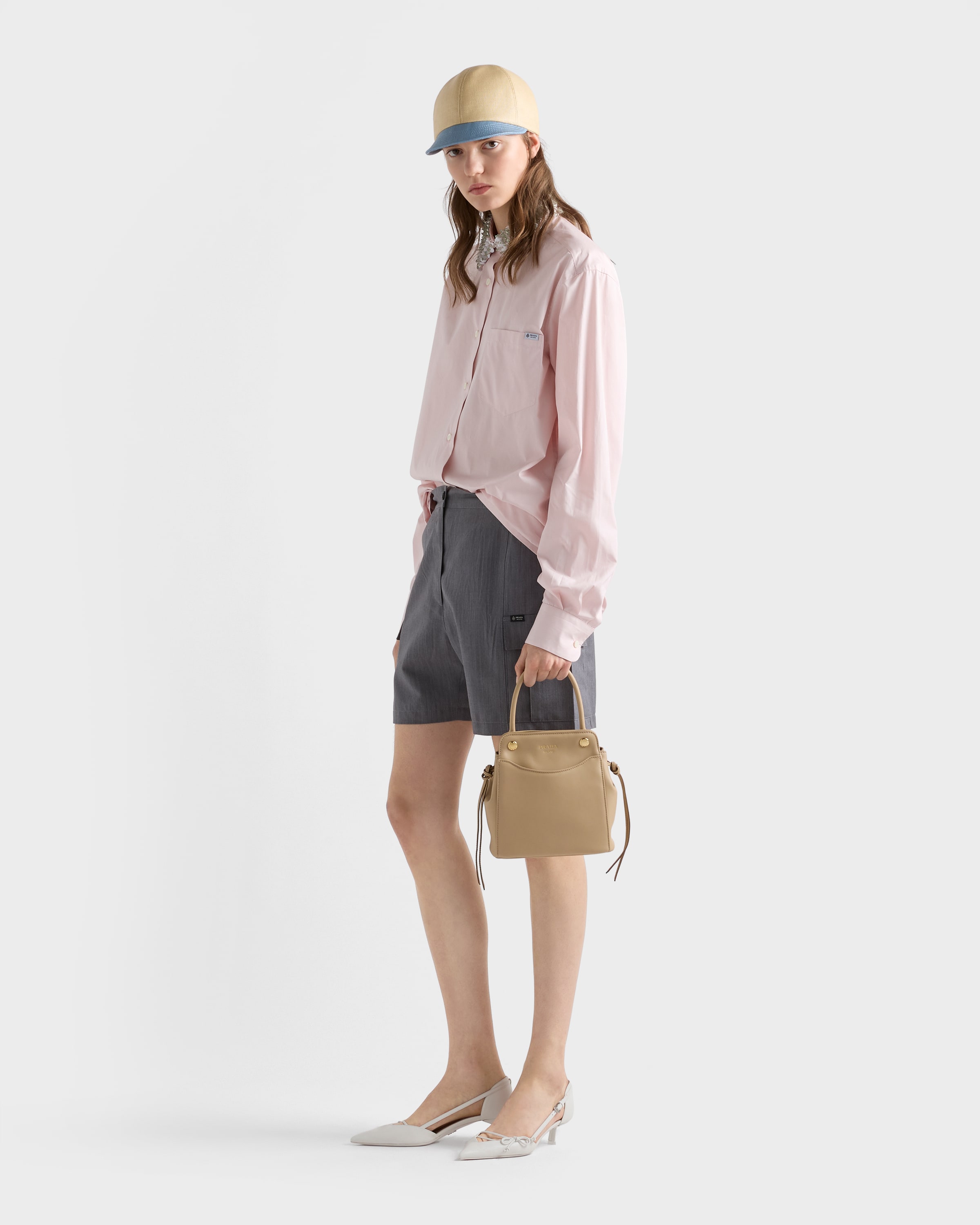 Sand Beige Prada Carry mini leather handbag | PRADA - United States