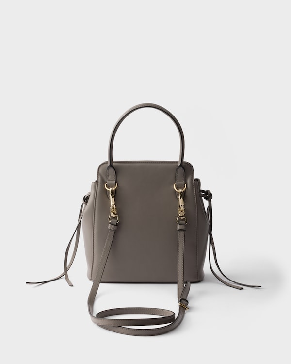 Mini sac à main Prada Carry en cuir - Argile Mini sac à main Prada Carry en cuir - Argile