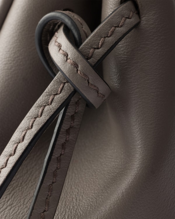 Mini sac à main Prada Carry en cuir - Argile Mini sac à main Prada Carry en cuir - Argile