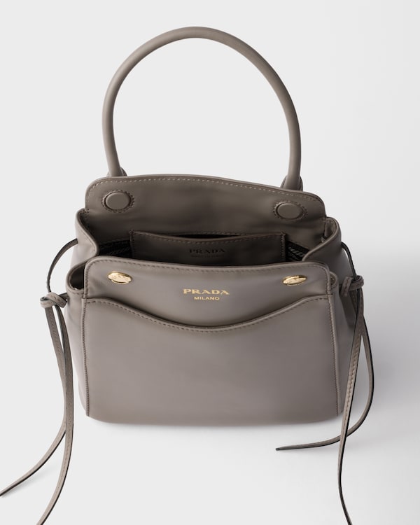 Mini sac à main Prada Carry en cuir - Argile Mini sac à main Prada Carry en cuir - Argile