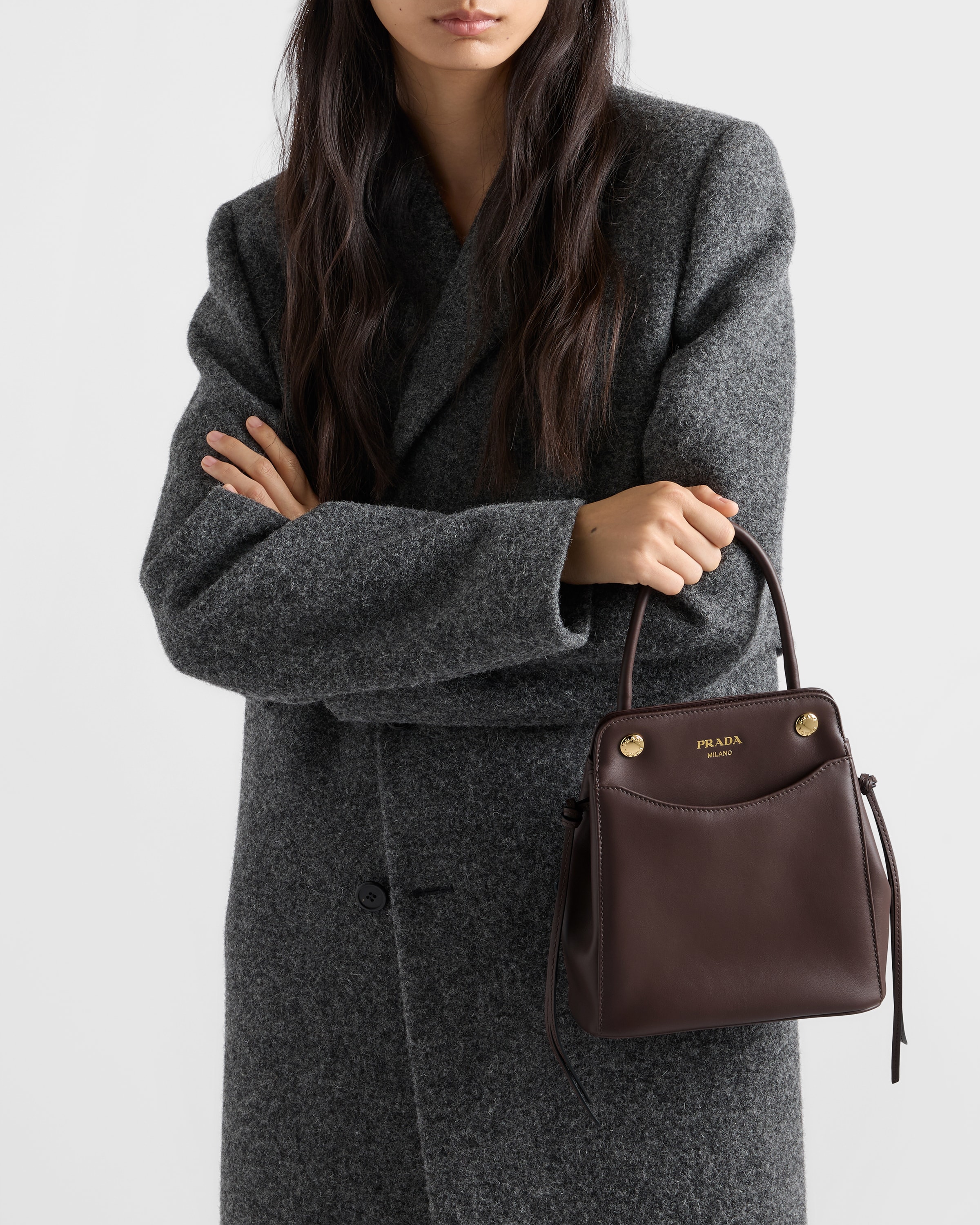 Briarwood Prada Carry Mini Leather Handbag | PRADA - United States