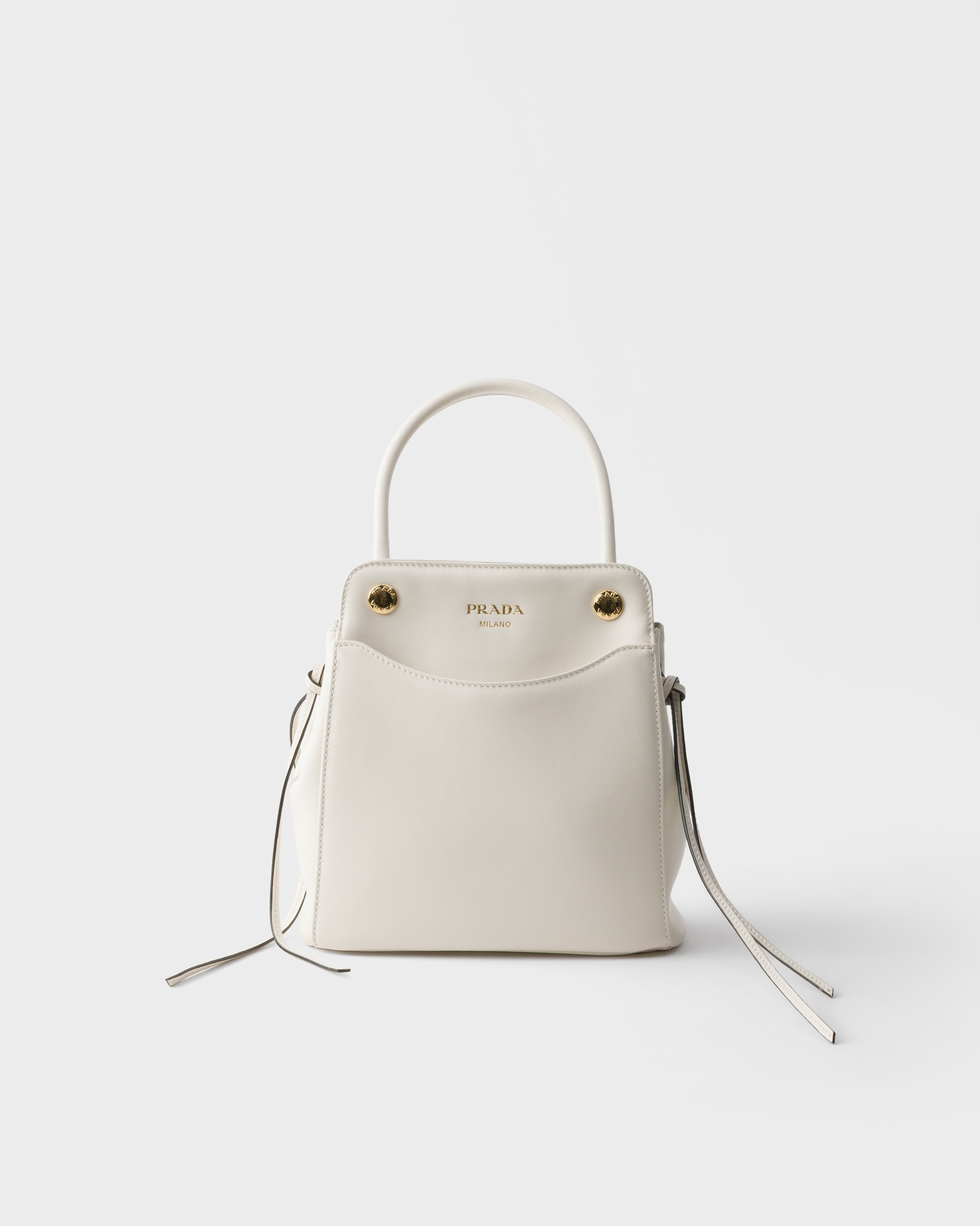 White Prada Carry mini leather handbag | PRADA - United States
