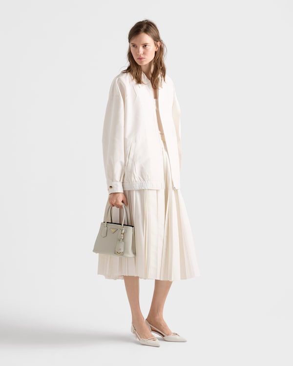 Prada Double Saffiano leather mini-bag - Chalk White/Black Prada Double Saffiano leather mini-bag - Chalk White/Black