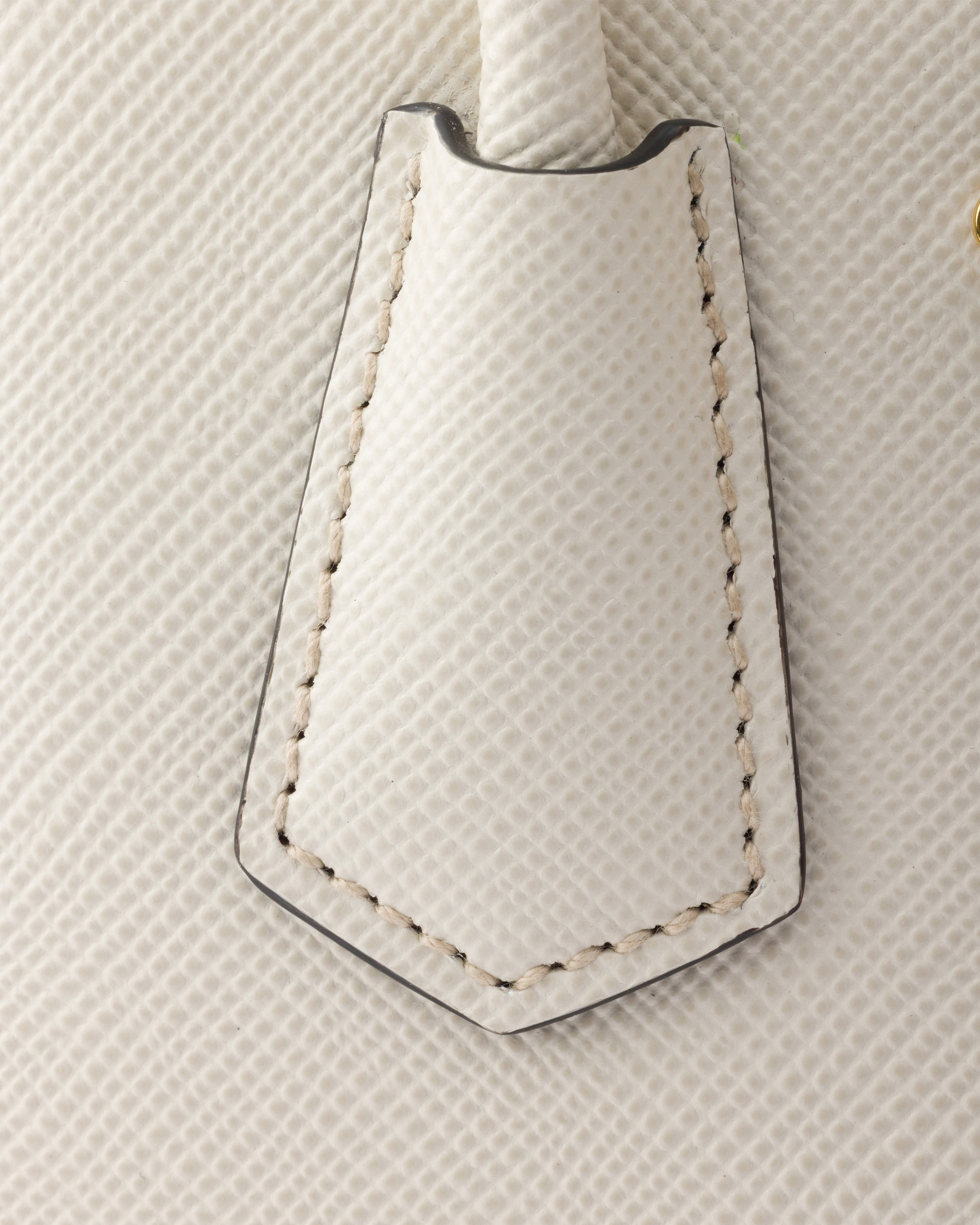 Chalk White/Black Prada Double Saffiano leather mini-bag | PRADA