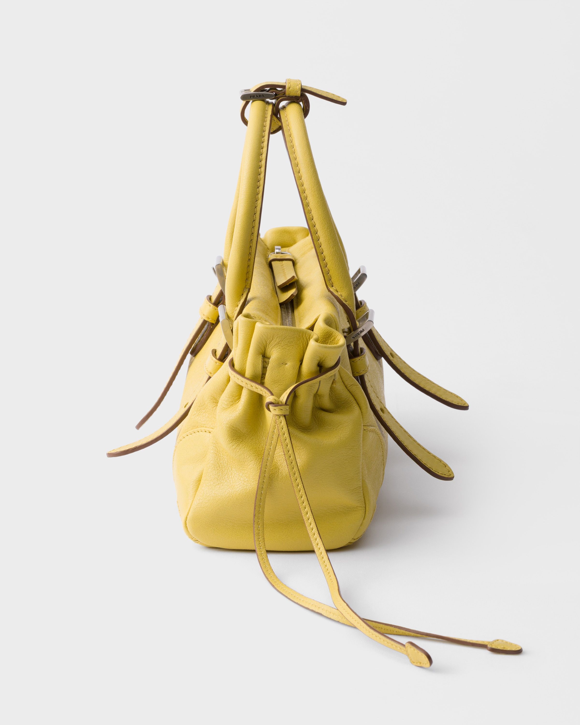 シトロンイエロー プラダ ボニー スモール レザー バッグ | PRADA - 日本