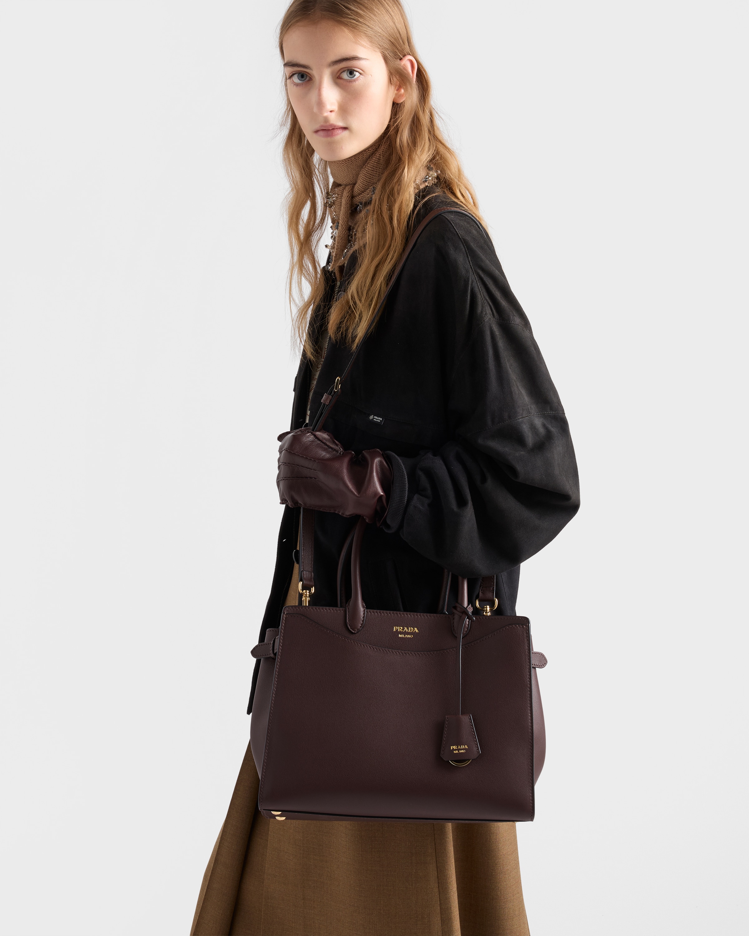 Briarwood Prada Prelude Large Leather Handbag | PRADA - United States