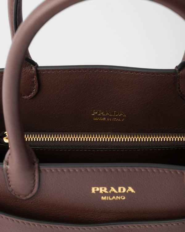 Grand sac Prada Prelude en cuir - Bois de bruyère Grand sac Prada Prelude en cuir - Bois de bruyère