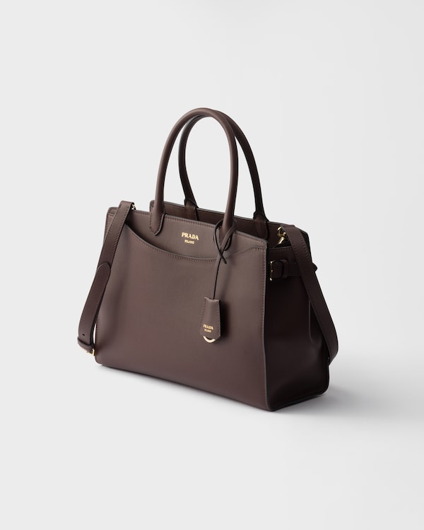 Grand sac Prada Prelude en cuir - Bois de bruyère Grand sac Prada Prelude en cuir - Bois de bruyère