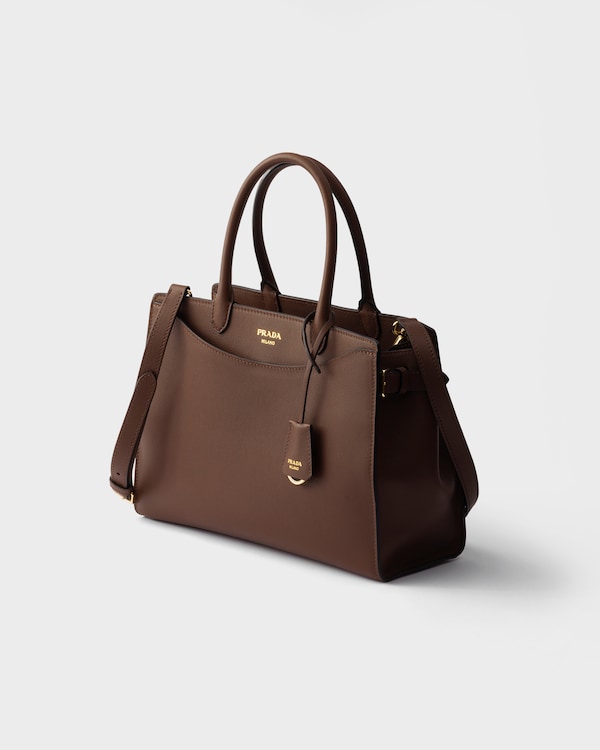 Prada Prelude large leather handbag - Palisander Prada Prelude large leather handbag - Palisander