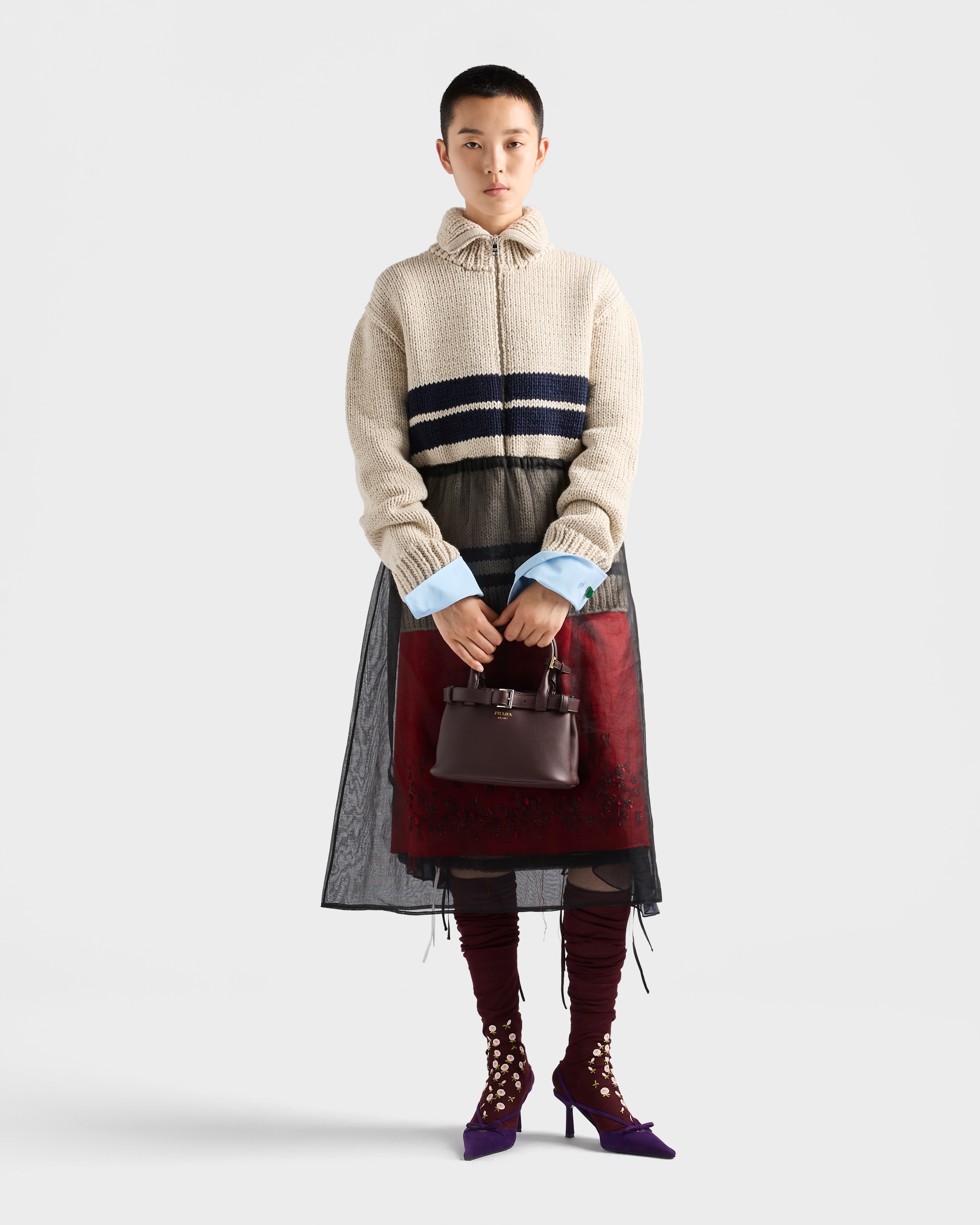 Briarwood Prada Buckle Small Leather Bag With Belt | PRADA - Canada