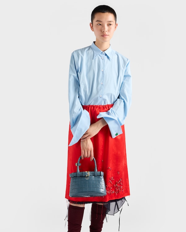 Prada Buckle small crocodile leather handbag - Marina Blue Prada Buckle small crocodile leather handbag - Marina Blue