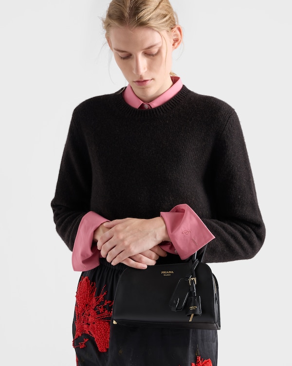 Prada Coffret medium leather handbag - Black Prada Coffret medium leather handbag - Black