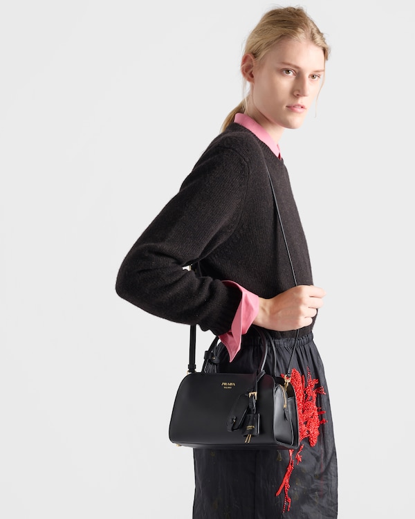 Prada Coffret medium leather handbag - Black Prada Coffret medium leather handbag - Black