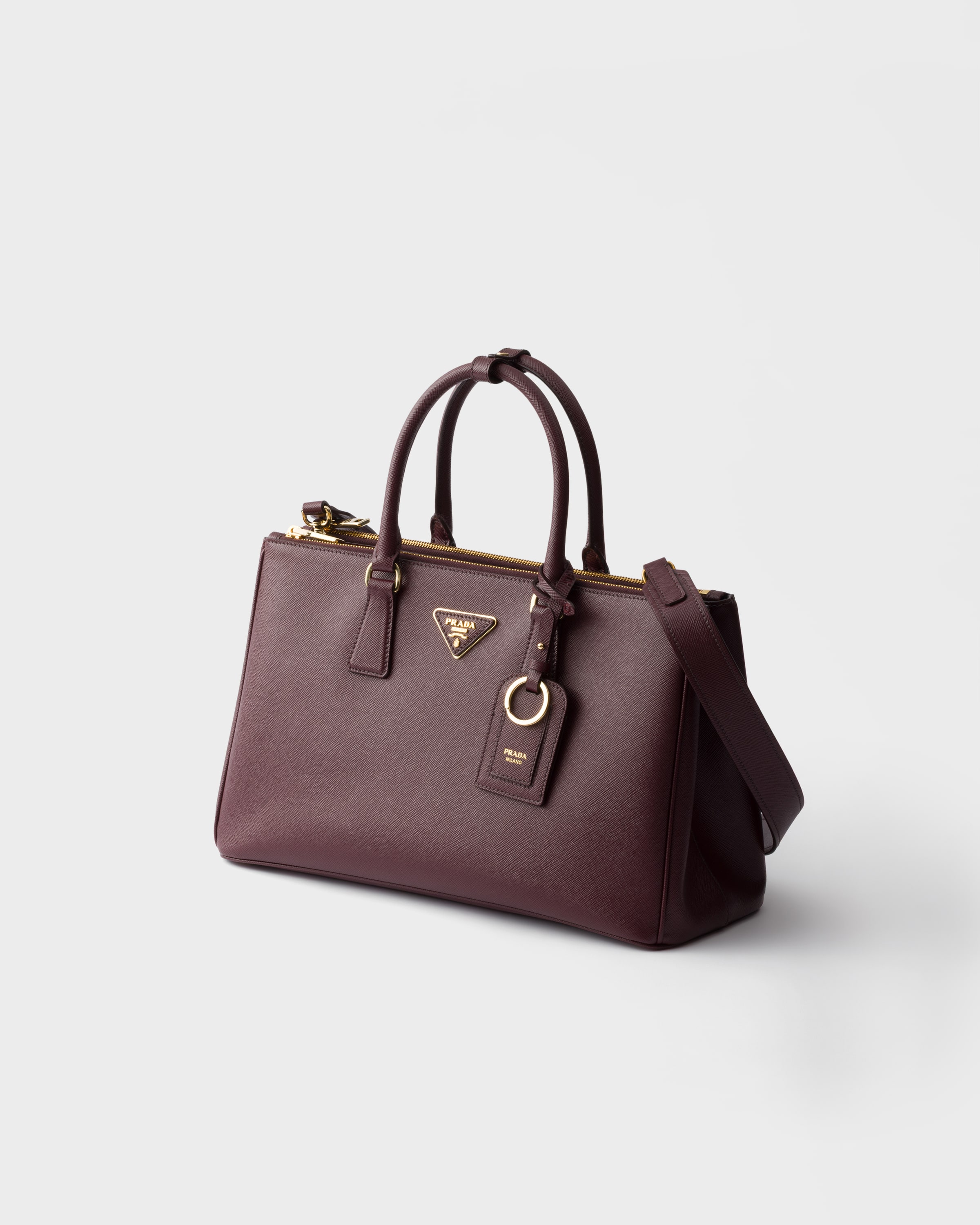 Burgundy Prada Galleria Large Saffiano Leather Bag | PRADA