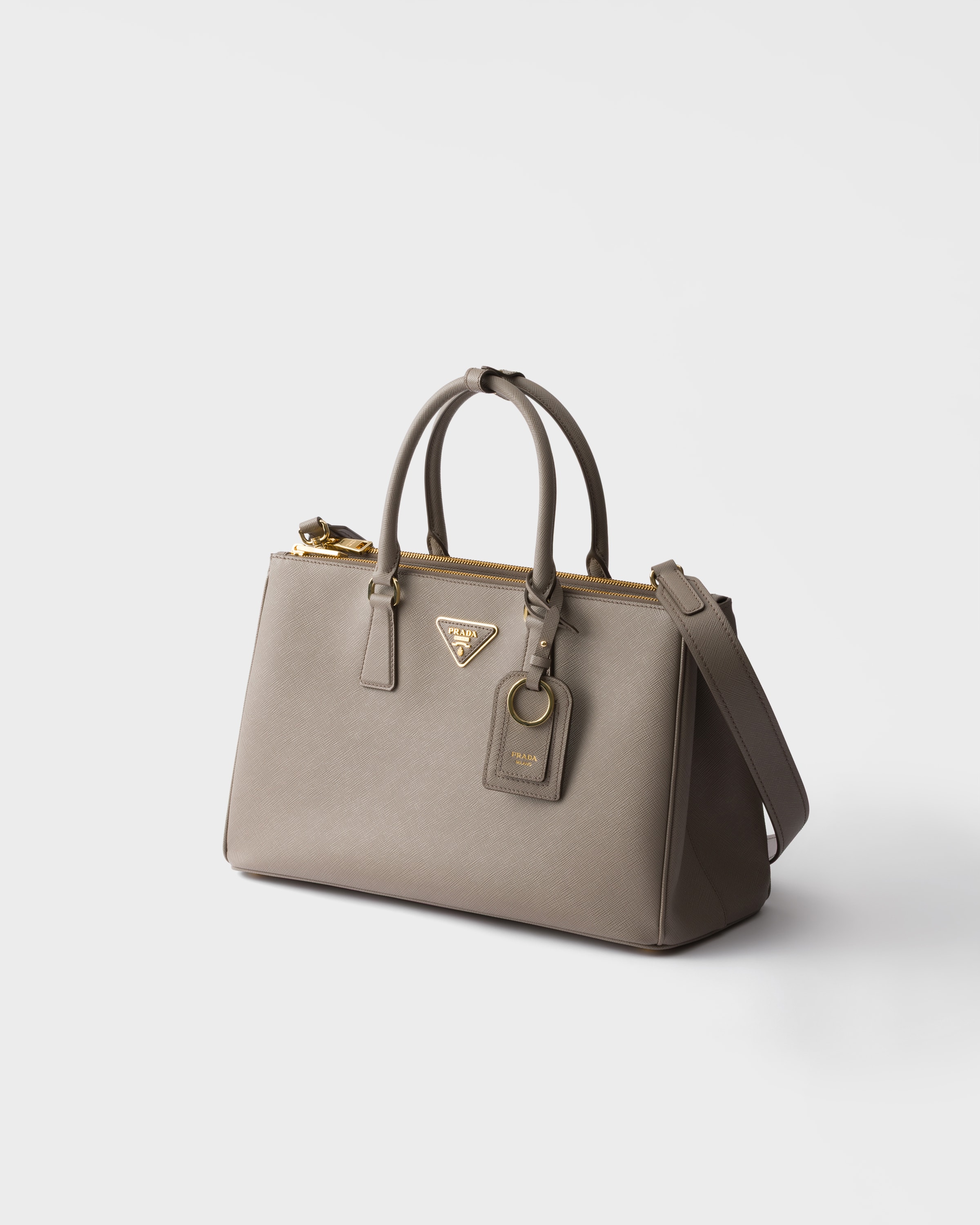 Clay Grey Prada Galleria Large Saffiano Leather Bag | PRADA