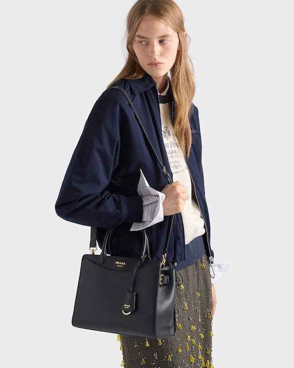 Prada Prelude medium leather handbag - Black Prada Prelude medium leather handbag - Black