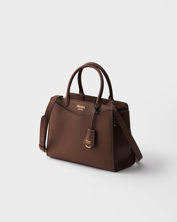 Prada Prelude medium leather handbag - Palisander Prada Prelude medium leather handbag - Palisander