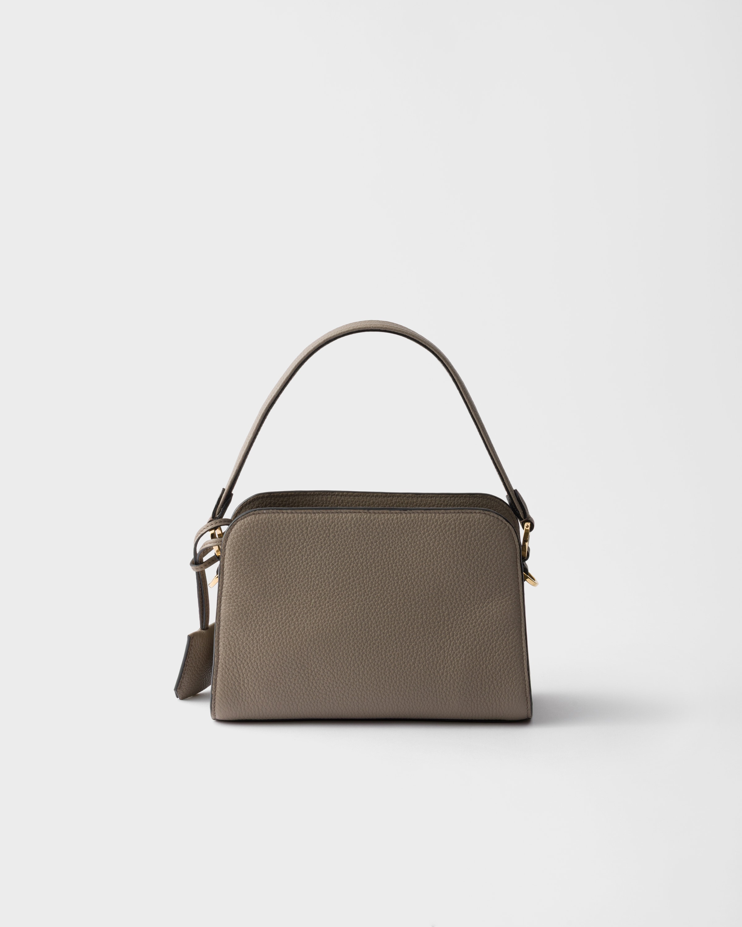Clay Gray Leather Mini Handbag | PRADA - United States