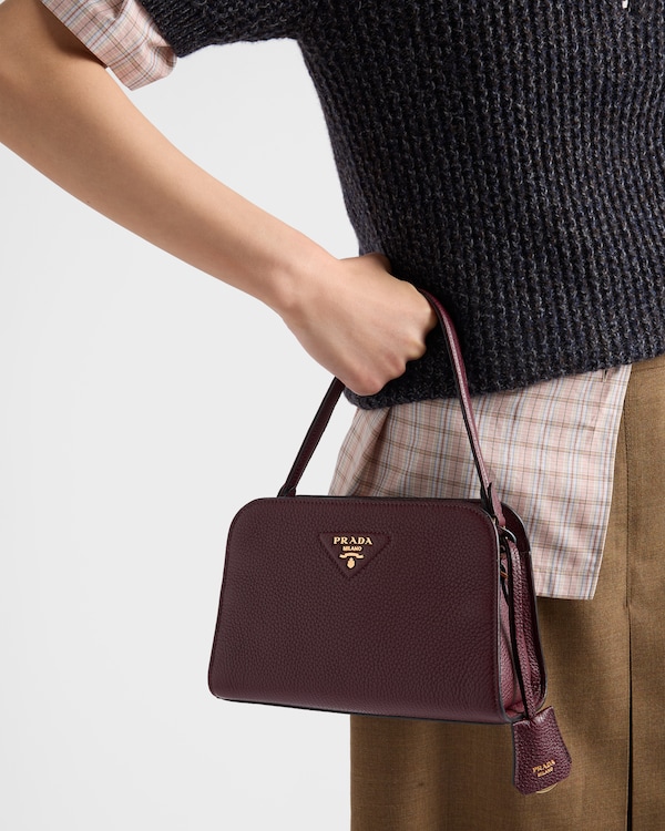 Leather mini handbag - Burgundy Leather mini handbag - Burgundy