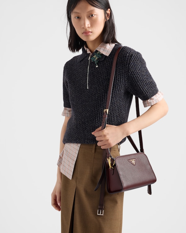 Leather mini handbag - Burgundy Leather mini handbag - Burgundy