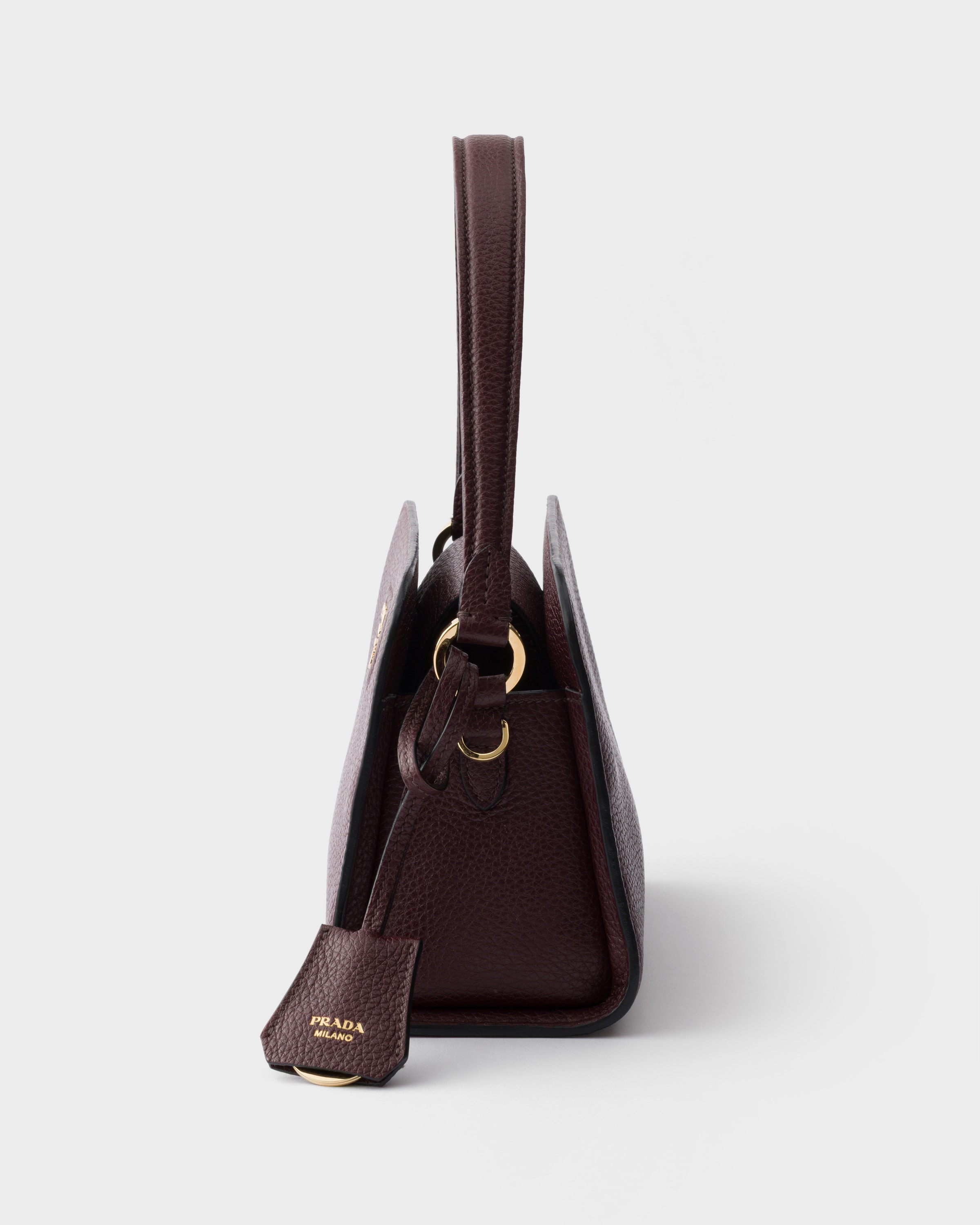 Burgundy Leather Mini Handbag | PRADA - United States