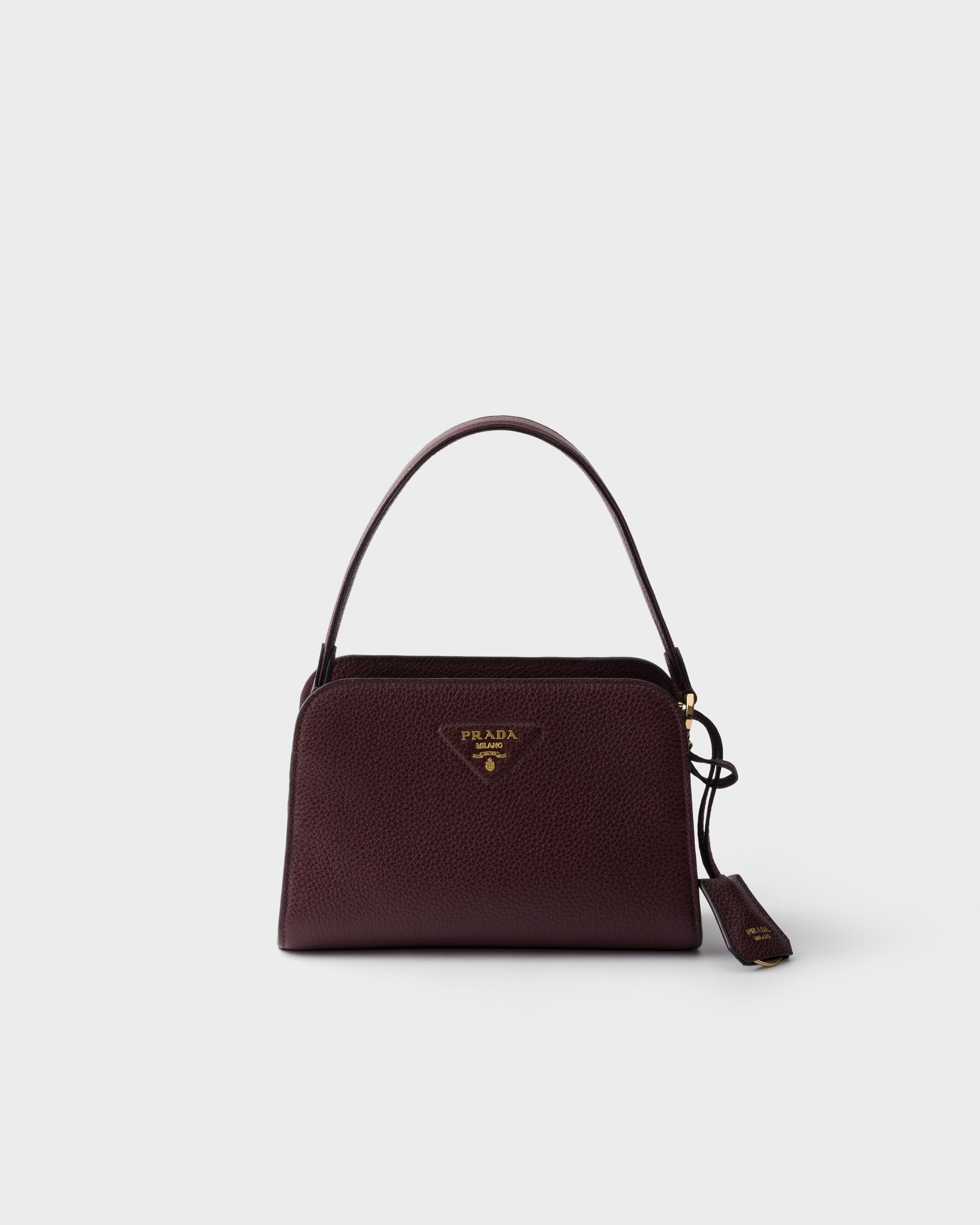 Burgundy Leather Mini Handbag | PRADA - United States