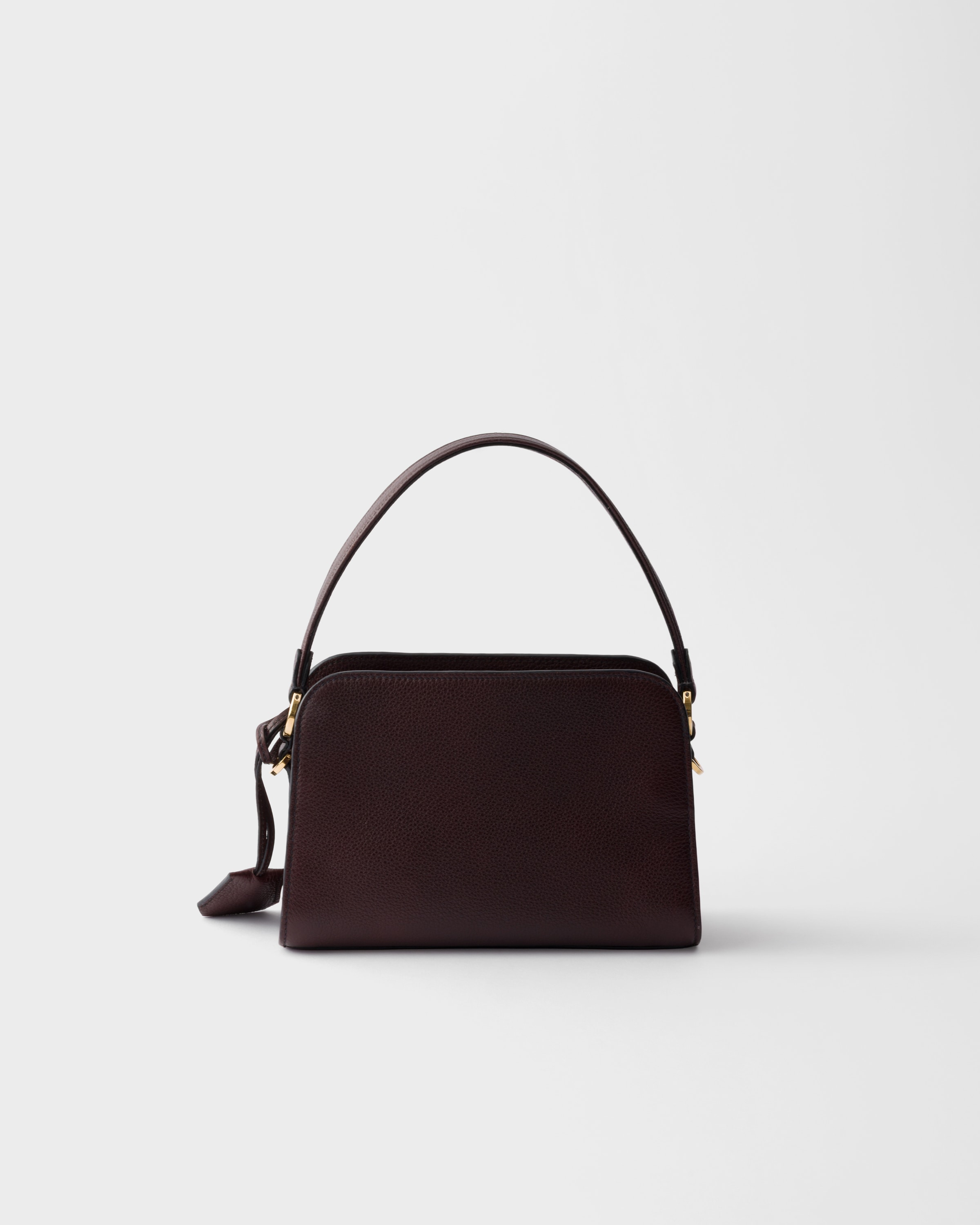Dark Brown Leather mini handbag | PRADA - United States