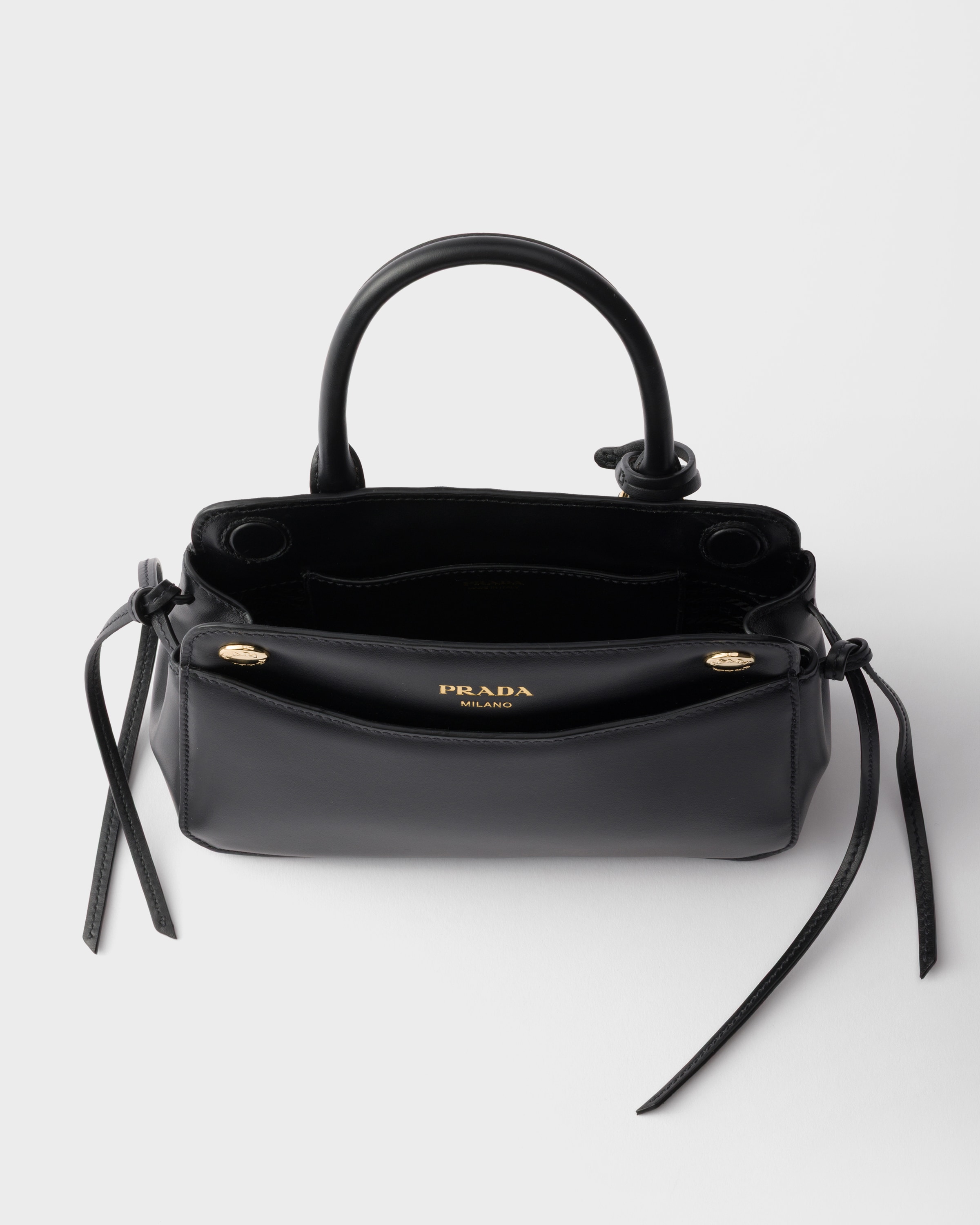Black Prada Carry Mini Leather Handbag | PRADA - United States