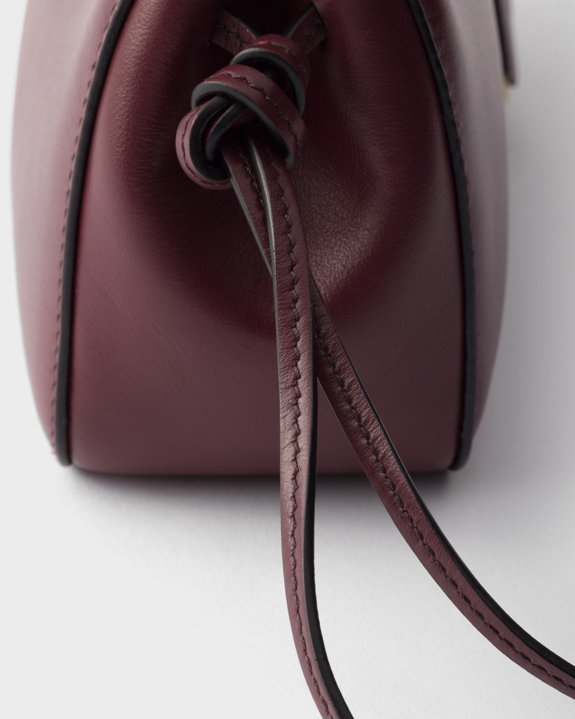 Burgundy Prada Carry Mini Leather Handbag | PRADA - Japan