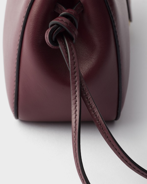 Borsa a mano Prada Carry mini in pelle - Bordeaux Borsa a mano Prada Carry mini in pelle - Bordeaux