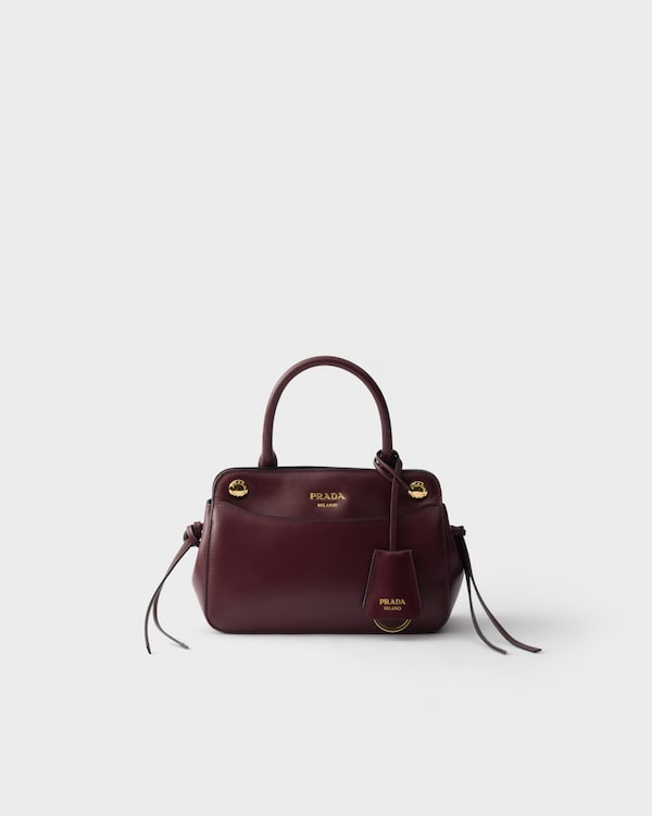 Borsa a mano Prada Carry mini in pelle - Bordeaux Borsa a mano Prada Carry mini in pelle - Bordeaux
