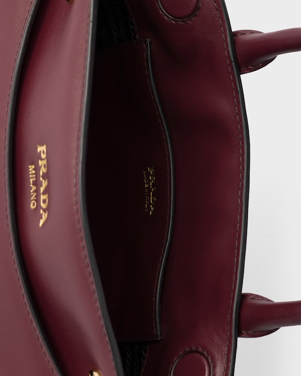 Borsa a mano Prada Carry mini in pelle - Bordeaux Borsa a mano Prada Carry mini in pelle - Bordeaux