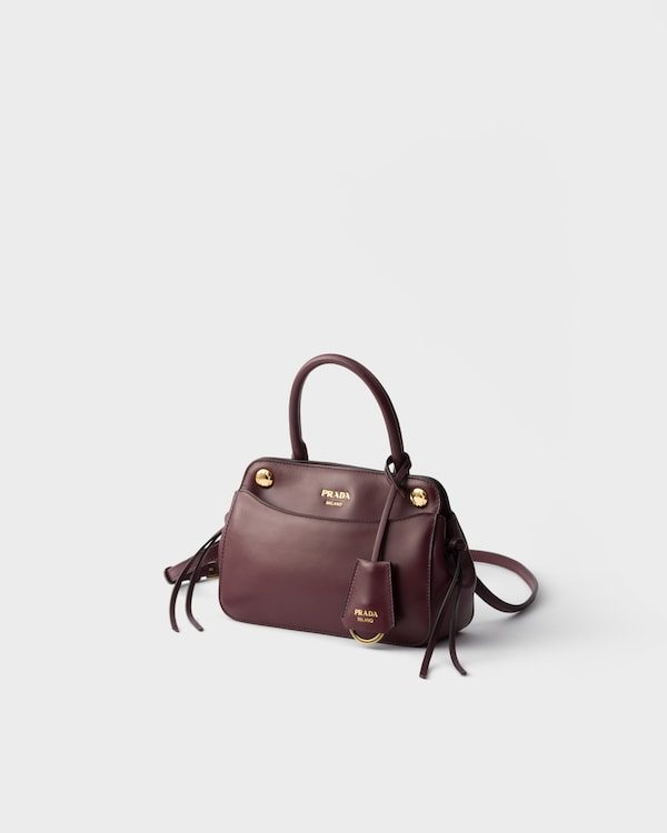 Borsa a mano Prada Carry mini in pelle - Bordeaux Borsa a mano Prada Carry mini in pelle - Bordeaux
