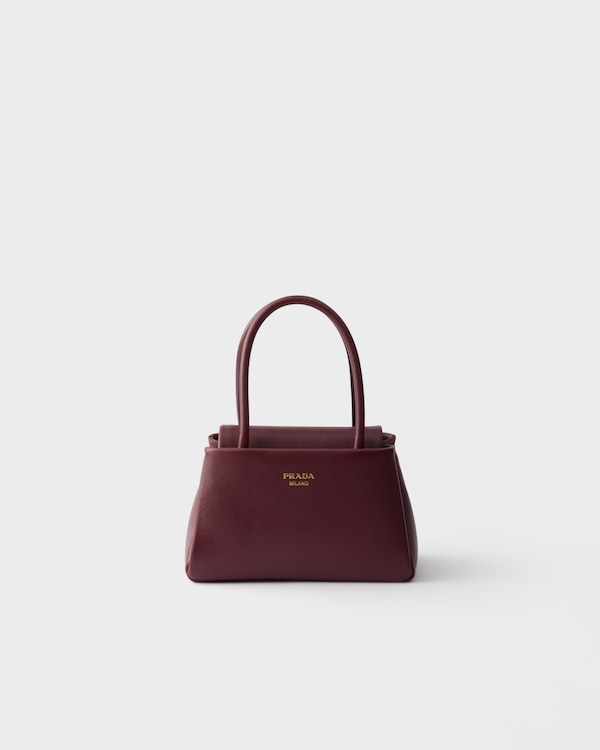 Borsa a mano Prada Passage mini in Saffiano - Bordeaux Borsa a mano Prada Passage mini in Saffiano - Bordeaux
