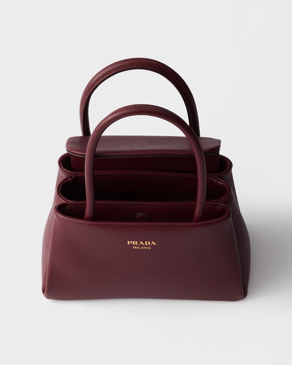 Borsa a mano Prada Passage mini in Saffiano - Bordeaux Borsa a mano Prada Passage mini in Saffiano - Bordeaux