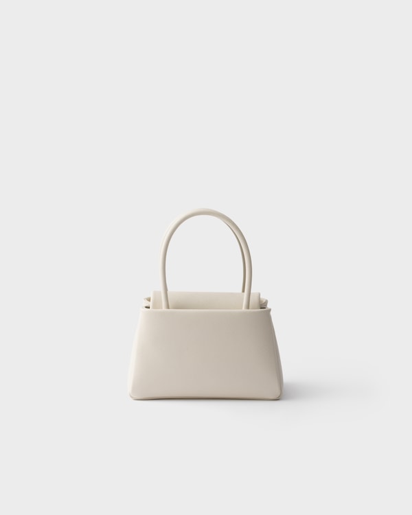 Bolsa Prada Passage mini em couro Saffiano - Branco Giz Bolsa Prada Passage mini em couro Saffiano - Branco Giz