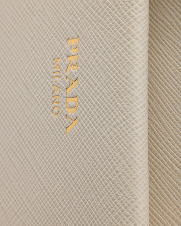 Bolsa Prada Passage mini em couro Saffiano - Branco Giz Bolsa Prada Passage mini em couro Saffiano - Branco Giz