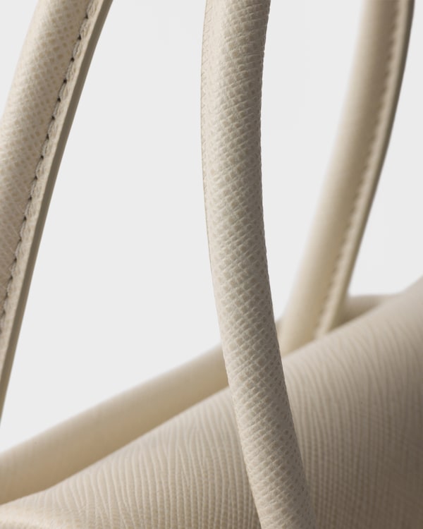 Bolsa Prada Passage mini em couro Saffiano - Branco Giz Bolsa Prada Passage mini em couro Saffiano - Branco Giz