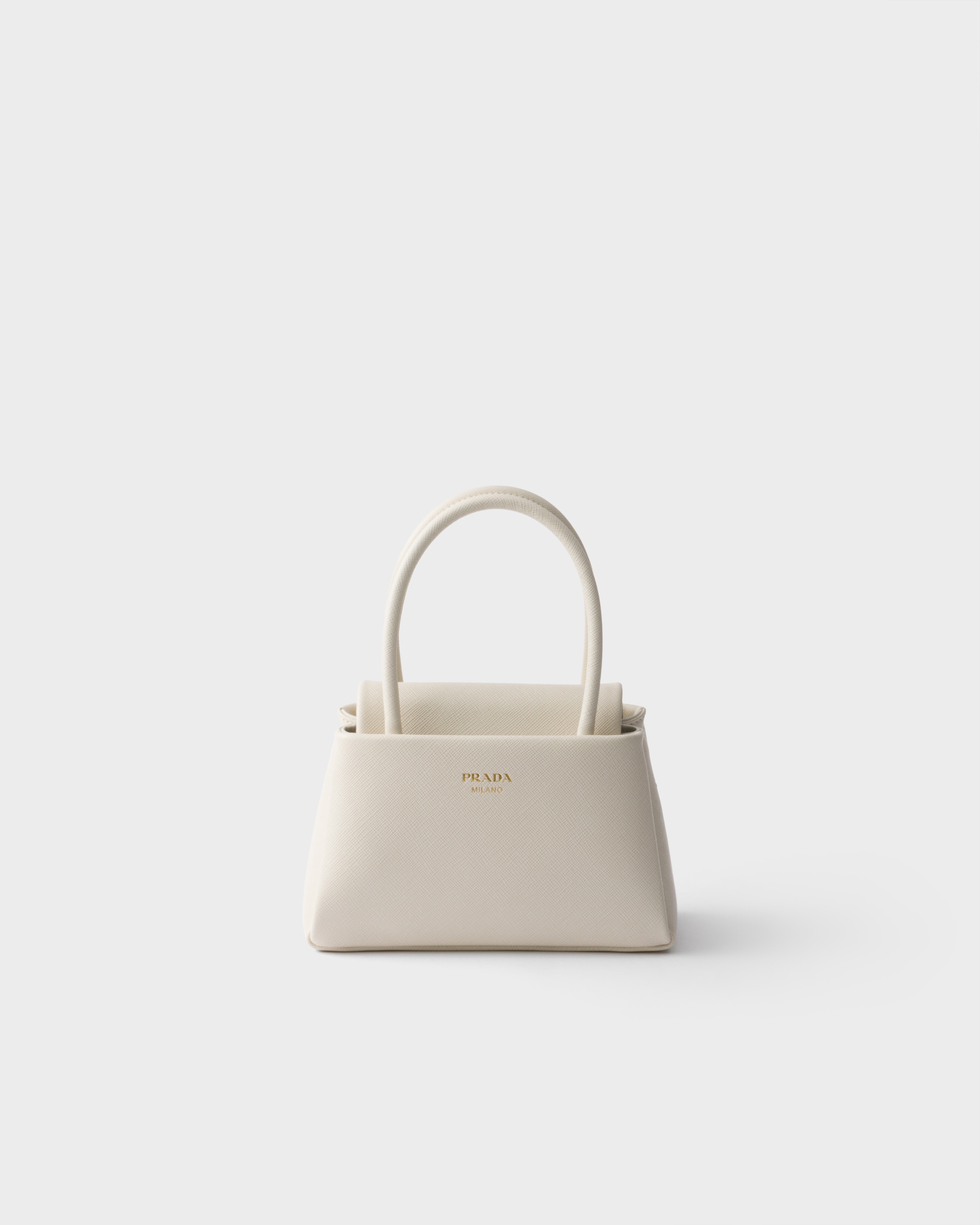 Chalk White Prada Passage Saffiano Leather Mini Handbag | PRADA Chalk White Prada Passage Saffiano Leather Mini Handbag | PRADA