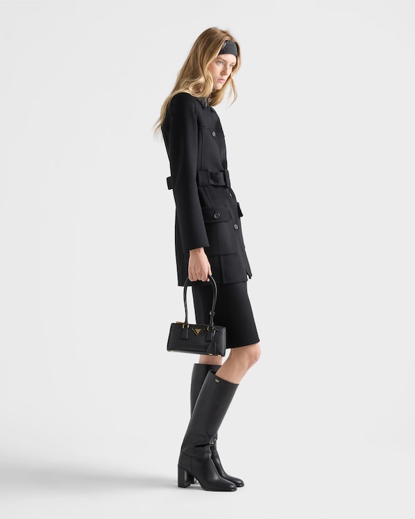 Mini bolsa Prada Galleria em couro Saffiano - Preto Mini bolsa Prada Galleria em couro Saffiano - Preto