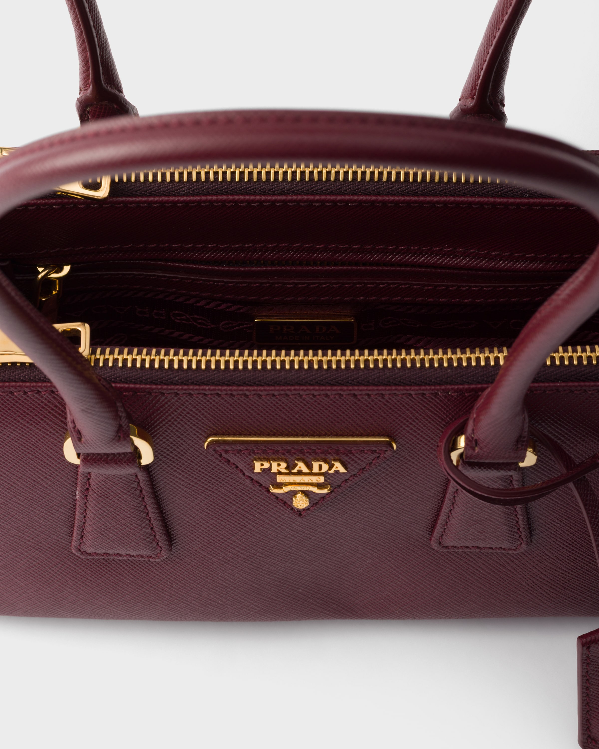 ボルドー プラダ ガレリア サフィアーノレザー ミニバッグ | PRADA - 日本