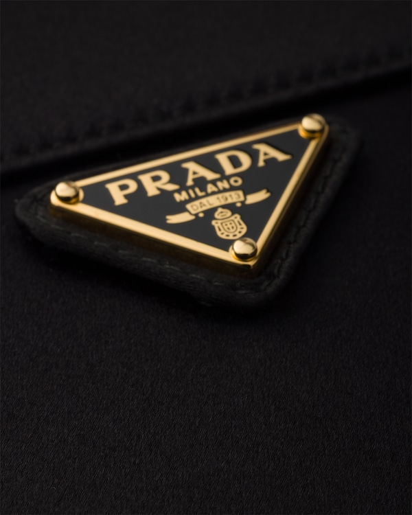 Prada Minuit satin handbag - 블랙 Prada Minuit satin handbag - 블랙
