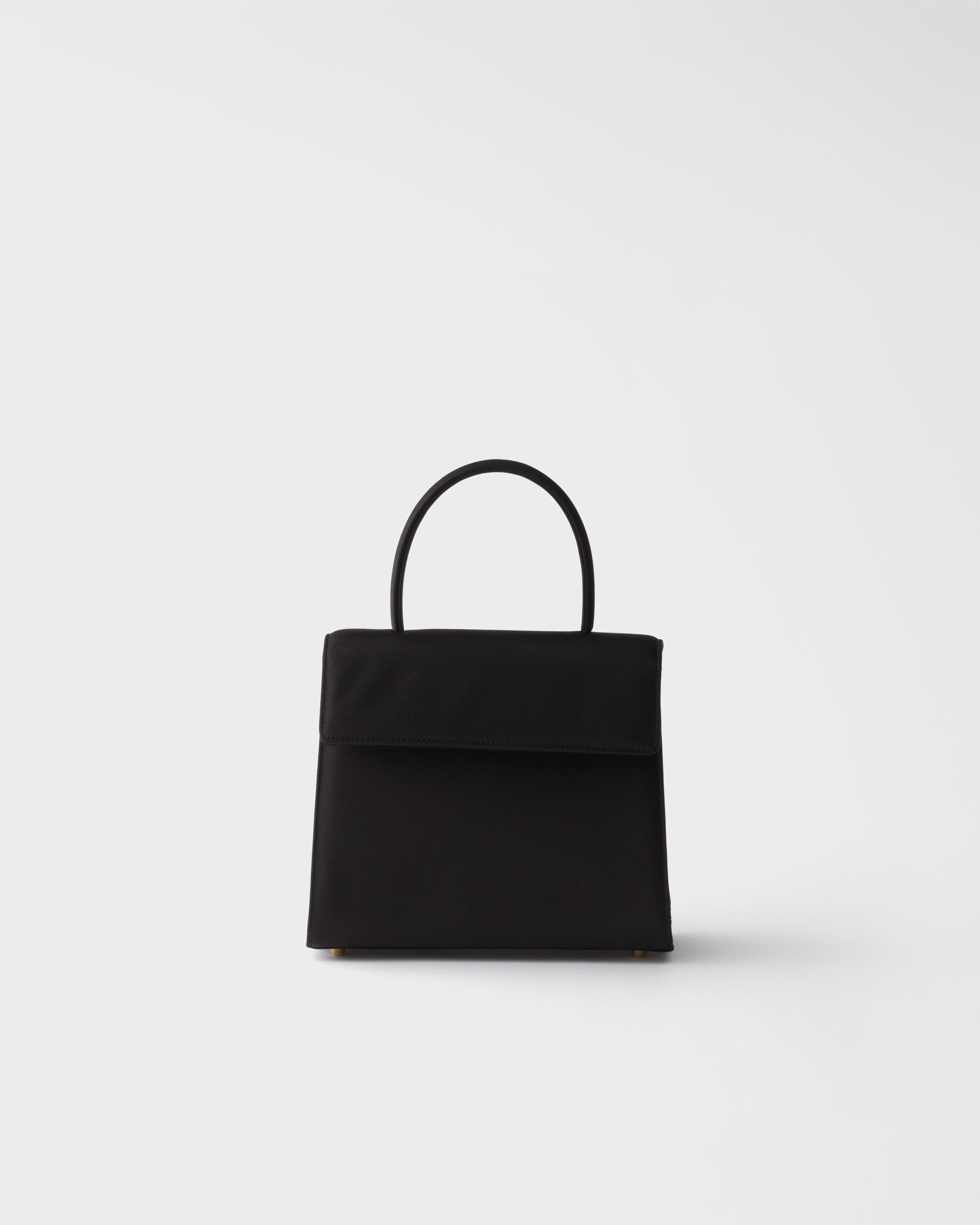Prada Minuit Satin Handbag, Woman, Black