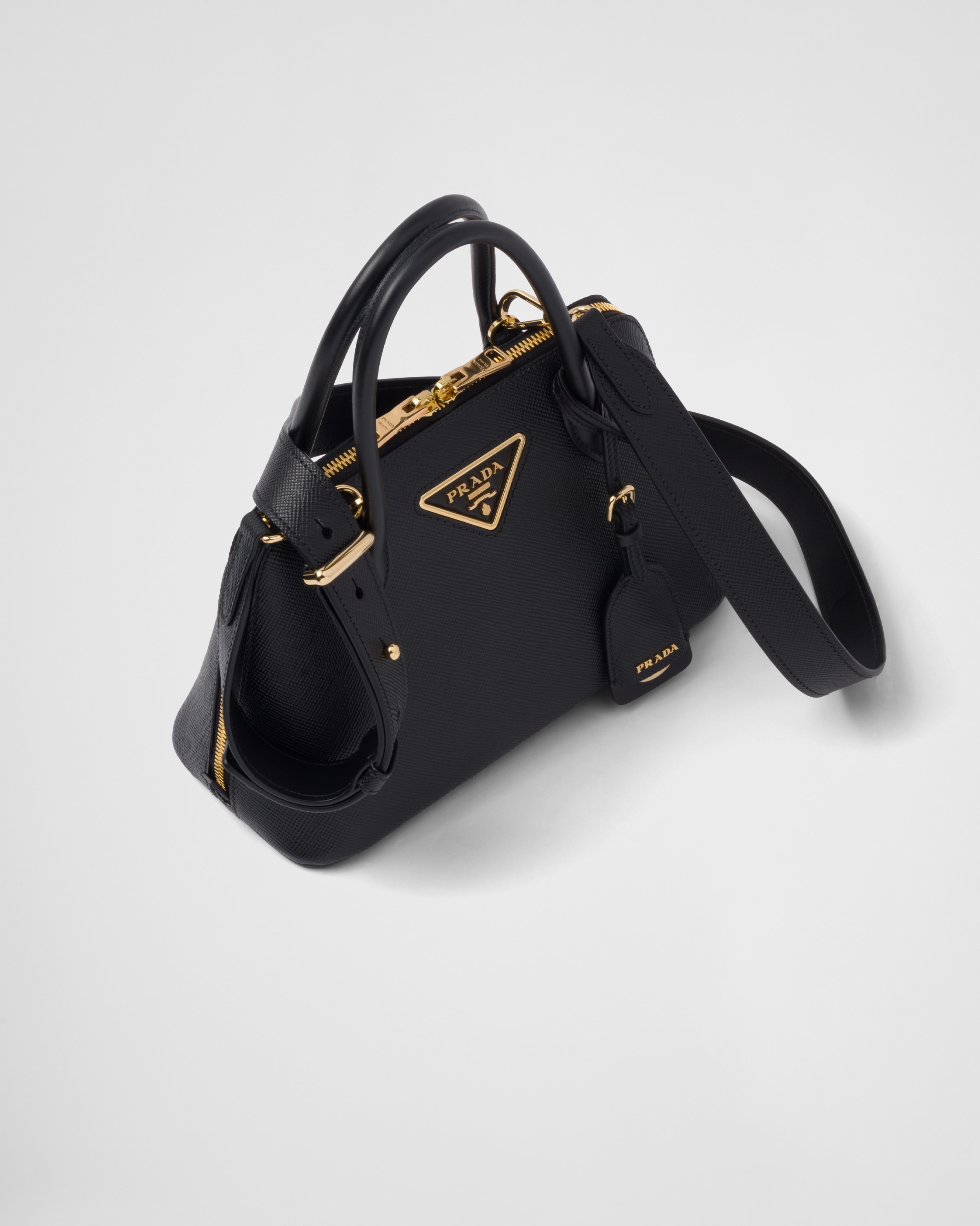 Black Prada Promenade Saffiano Leather Bag