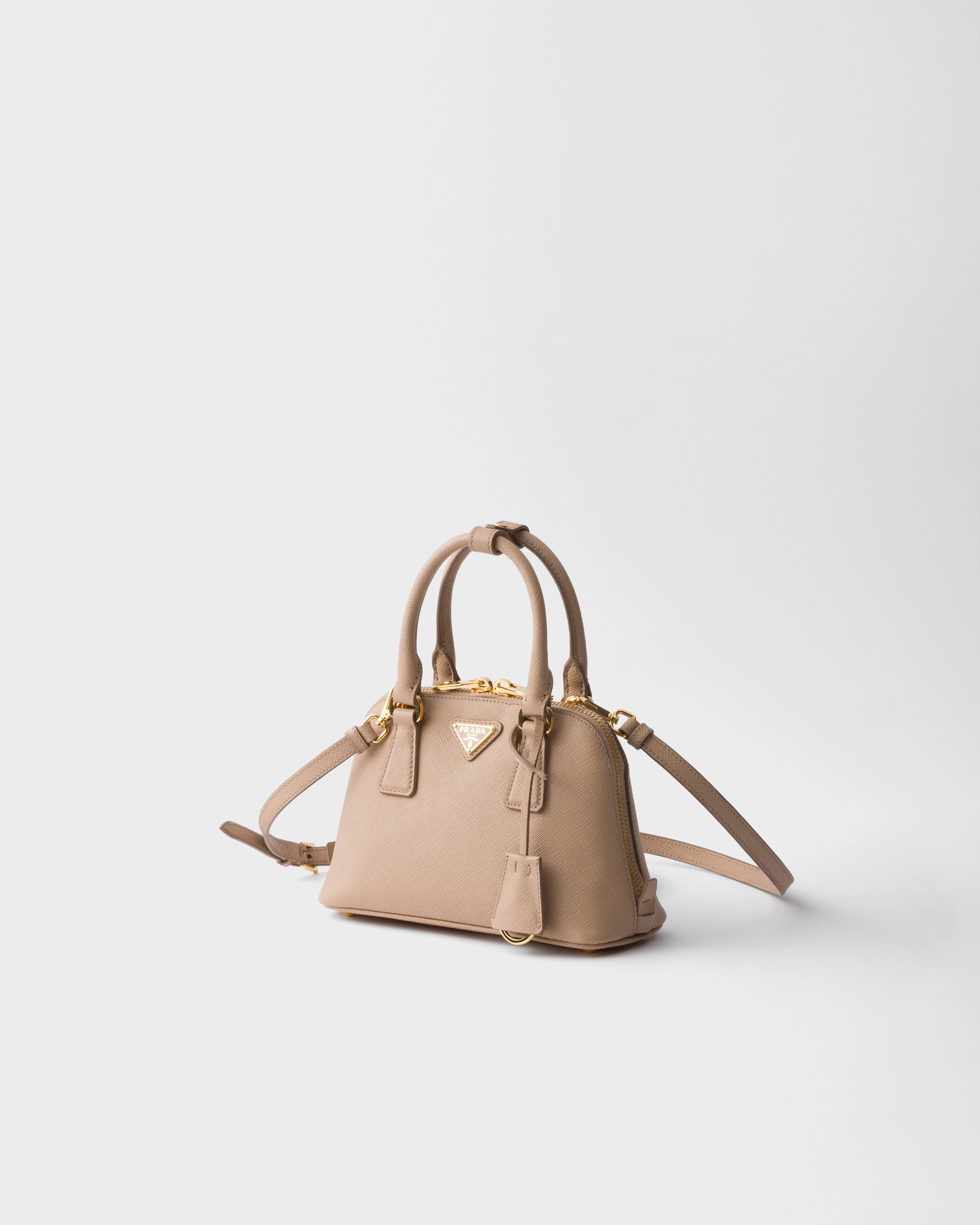カメオベージュ サフィアーノレザー ミニバッグ | PRADA