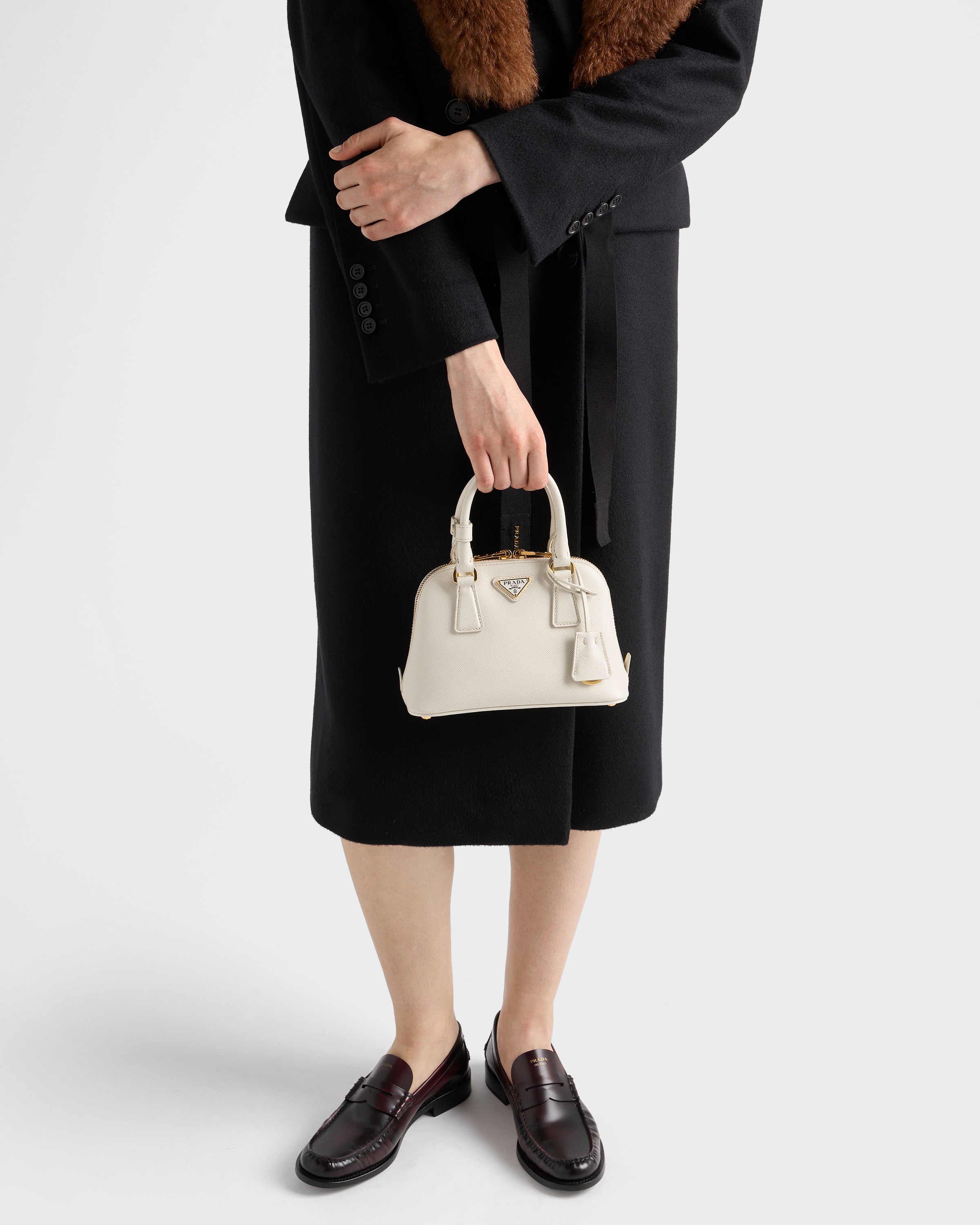 PRADA サフィアーノレザー ミニバッグ カメオベージュ サフィアーノレザー ミニバッグ | PRADA