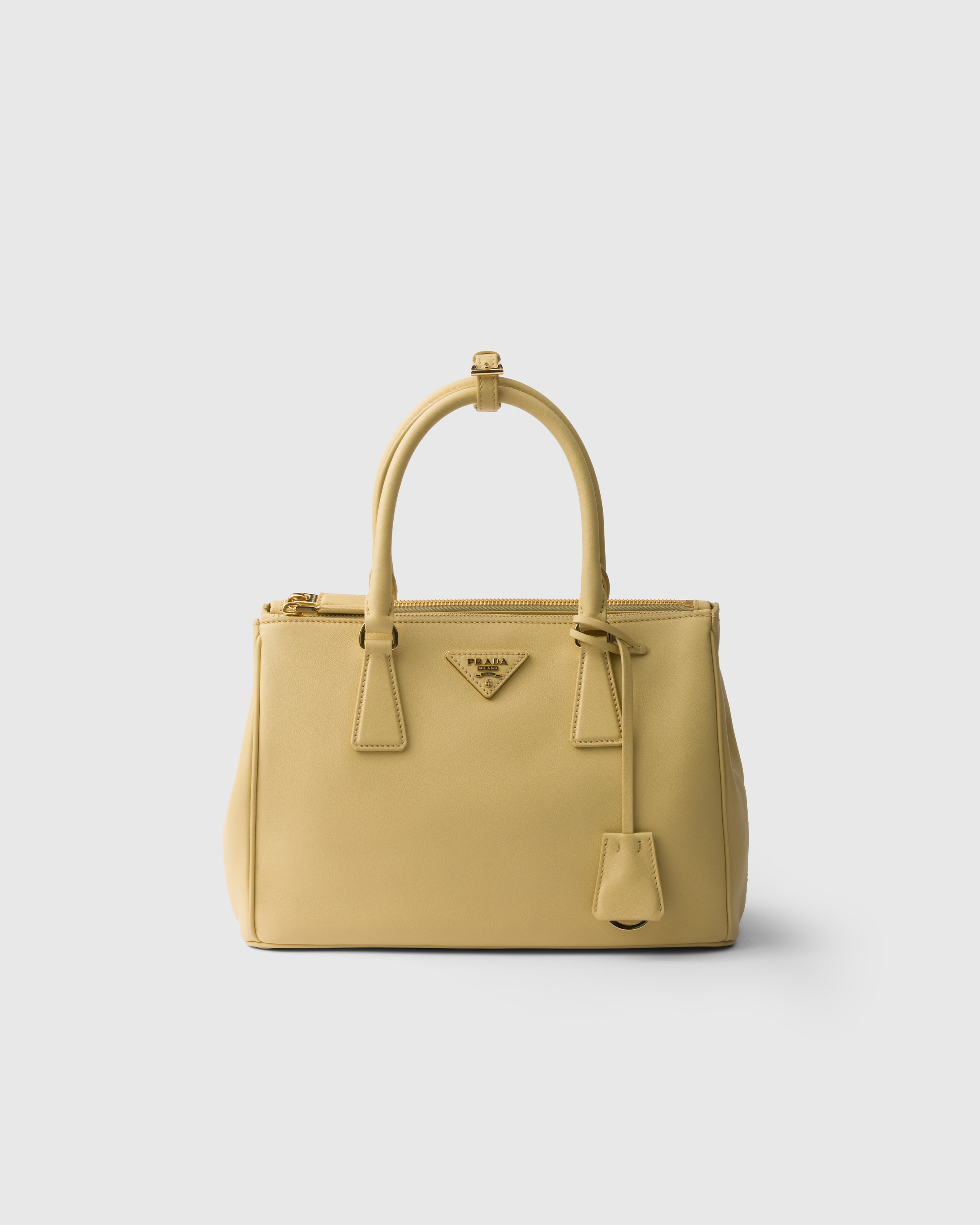 Prada Mittelgrosse  Galleria Tasche Aus Leder In White