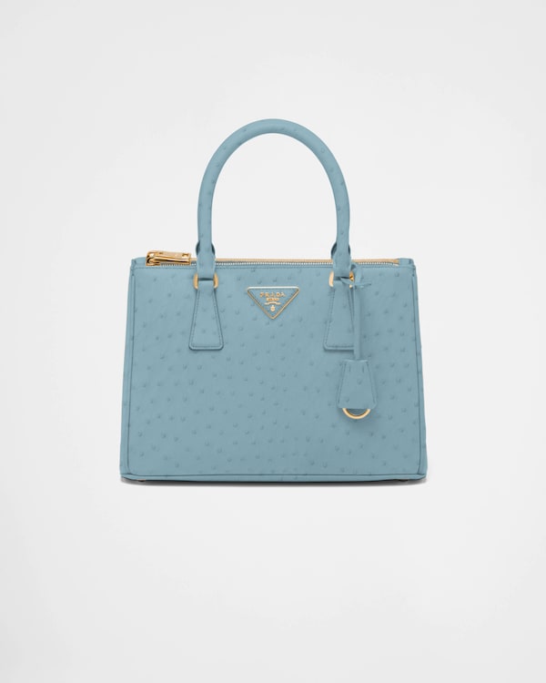 حقيبة برادا غاليريا متوسطة من جلد النعام حقيبة برادا غاليريا متوسطة من جلد النعام