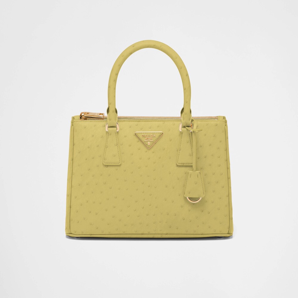 Prada Prada Galleria 中号鸵鸟皮手袋 1